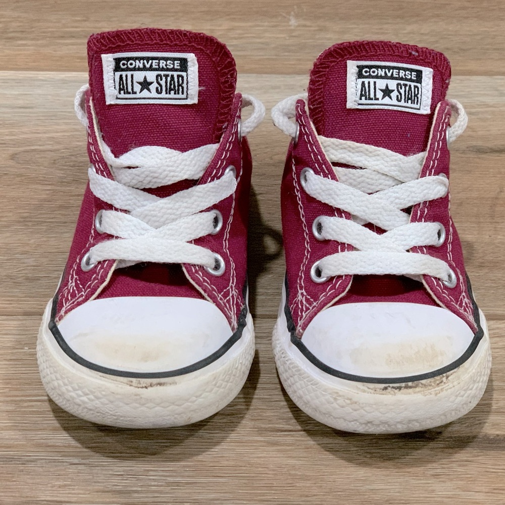 Toddler Maroon converse shoes
